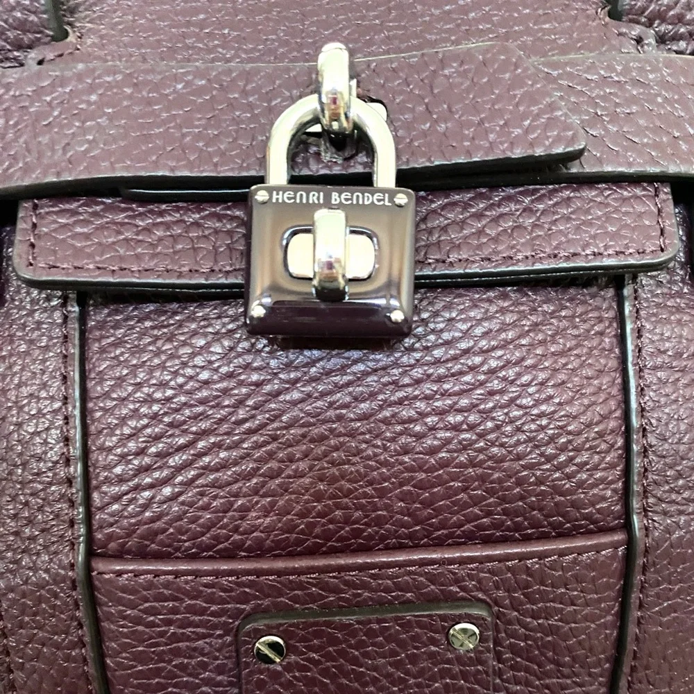 Henri Bendel small leather jetsetter convertible backpack (Oxblood - Picture 9 of 16